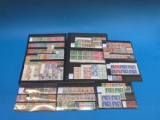 Stockcards of GB and colonial stamps, mi