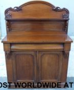 A Victorian mahogany chiffonier with she