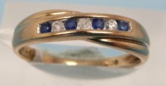 A yellow metal ring marked 9ct gold set