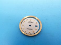 A Rolex Oyster perpetual date watch face