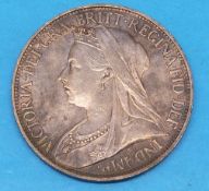 An 1895 veiled head Victorian farthing 7