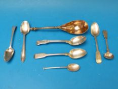 A selection of hallmarked silver spoons