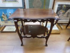 A mahogany Art Nouveau style occasional