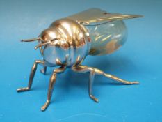 A Mappin & Webb silver plate and glass b