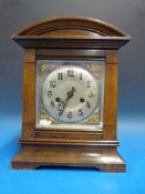 A striking mahogany mantel clock, the st