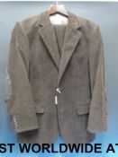 A brown corduroy Jaeger suit (size small