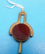 A Victorian swivel fob set with bloodsto