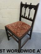 A set of four Gothic / Moorish style oak