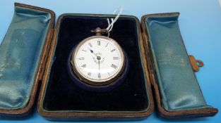 A small ladies' fob watch with hallmarke