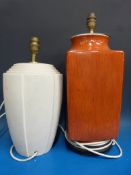 Two decorative ceramic lamps