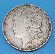 A 1921 Morgan dollar