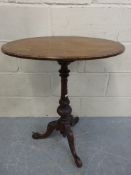 WITHDRAWN A late 19thC walnut inlaid ova