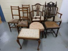 A selection of 19th / 20thC chairs inclu