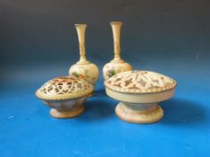 A pair of Royal Worcester hand-painted b