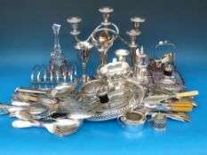 A quantity of silver plated items includ