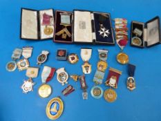 A collection of mainly Masonic medals to