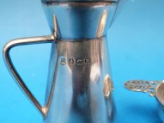 A silver sparrow beak jug, height 9cm an