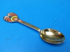 A silver gilt spoon by A. Michelsen, in