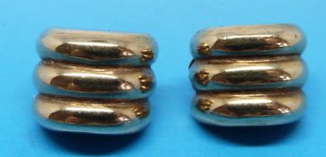 A pair of hallmarked 9ct gold clip earri