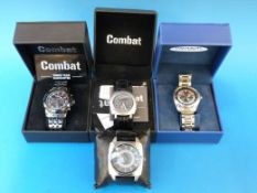 Four gentleman's wristwatches, two by Co