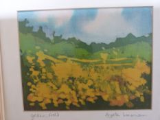 Angela Lenman Batik 'Golden Field' (sign