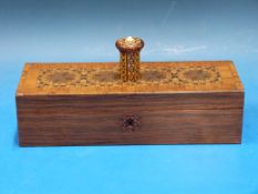 A rosewood Tunbridge ware box together w