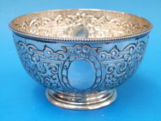 A Victorian hallmarked silver embossed b