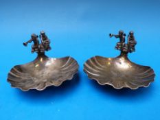 A pair of hallmarked silver Arum limited