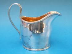 A hallmarked silver Georgian style cream