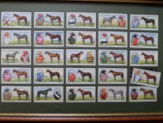 Four framed sets of Players cigarette ca