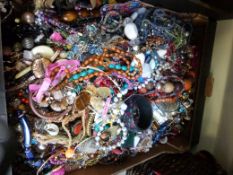 A large quantity of costume jewellery