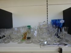 A quantity of glass including 19thC rumm