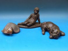 An eathernware model of a cat by Tara Mc