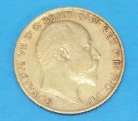 An Edward VII 1910 gold half sovereign