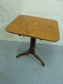 A 19thC tripod occasional table (W60 x D