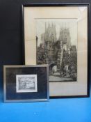 An etching by Maud Quaedvlieg (10cm x 14