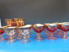 Twenty two SC Line Italy glasses and dis