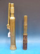 Two brass telescopes