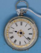 An 0.935 continental silver ladies' fob