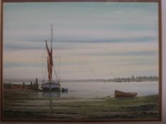 Alan Whitehead: Watercolour of boats at