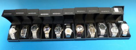 Eleven Sekonda gents wristwatches, all i