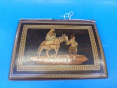 A Sorrento Ware velvet-lined blotter or
