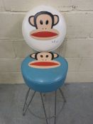 A Paul Frank designer stool with retro s