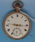 An open faced gentleman's pocket watch i