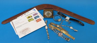 A collection of ladies' watches includin