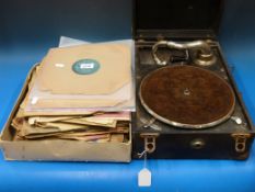 A May-Fair De Luxe model portable gramop