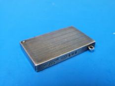 A hallmarked silver double stamp case, B