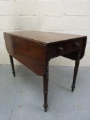 A mahogany Pembroke table and one other