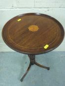 A late 19thC wine table with inlaid cent