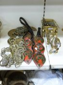 A large quantity of horse brasses includ